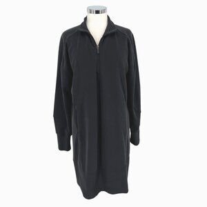 Lululemon Black Softstreme Long-Sleeve Half Zip Dress Size 10